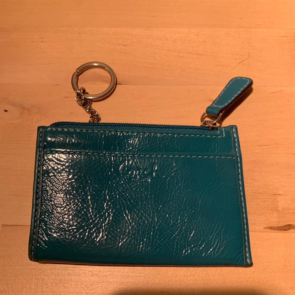 COACH Patten Leather Card Wallet / Cash Coin Purse / Key Ring NWT